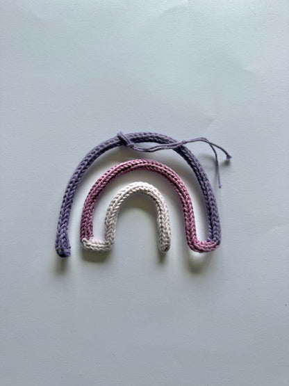 READY TO SHIP Handmade Rainbow Custom Knitted Wire Wall Art - Custom Nursery Decor