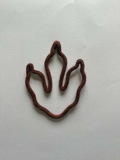 READY TO SHIP Knitted Wire Dinosaur Footprints | Handmade Wall Decor | Nursery & Kids Room Dino Tracks