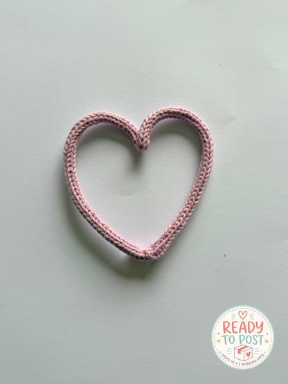 READY TO SHIP Handmade Personalised Heart Custom Knitted Wire Wall Art - Kids & Nursery Decor