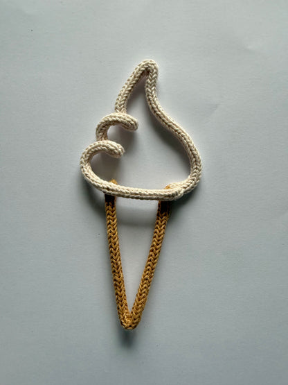 READY TO SHIP Handmade Ice Cream Custom Knitted Wire Art - Summer Theme Kid’s & Nursery Decor