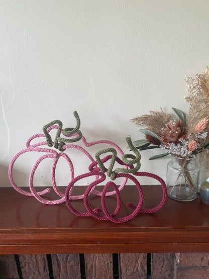 Handmade Pumpkin Knitted Wire Autumn Decor