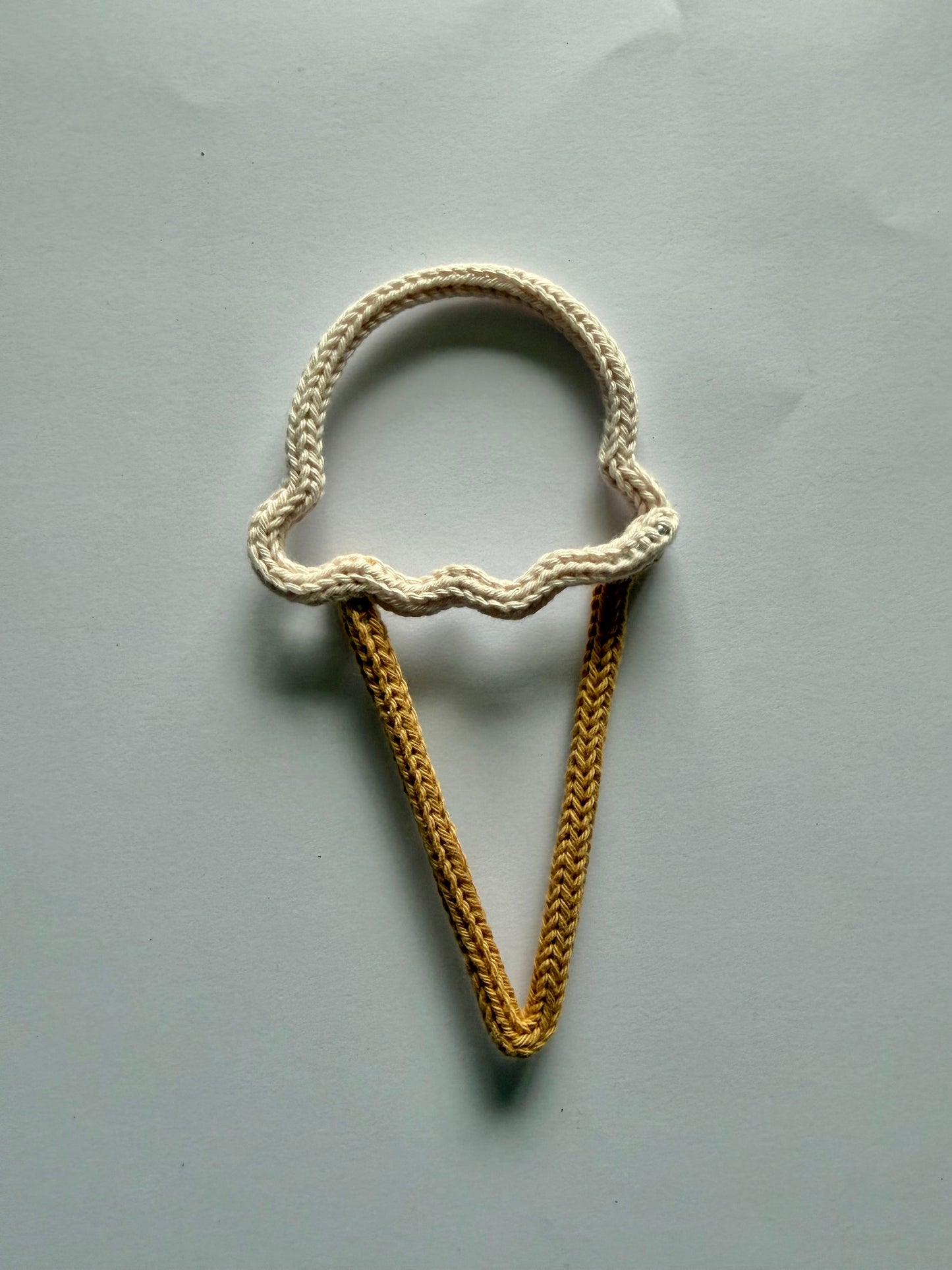 READY TO SHIP Handmade Ice Cream Custom Knitted Wire Art - Summer Theme Kid’s & Nursery Decor