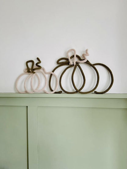 Handmade Pumpkin Knitted Wire Autumn Decor
