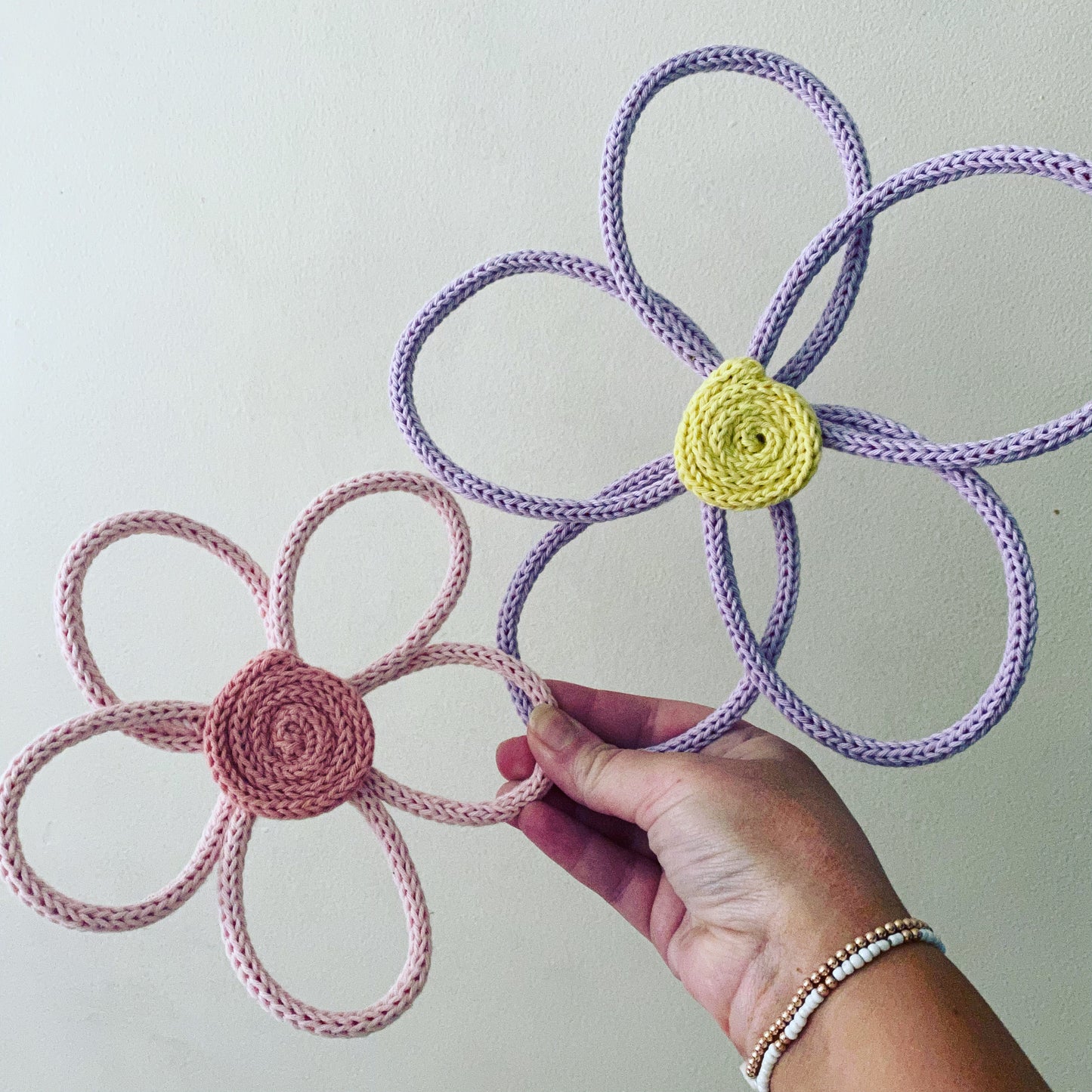 Flower Handmade Knitted Wire wall decor