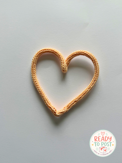 READY TO SHIP Handmade Personalised Heart Custom Knitted Wire Wall Art - Kids & Nursery Decor