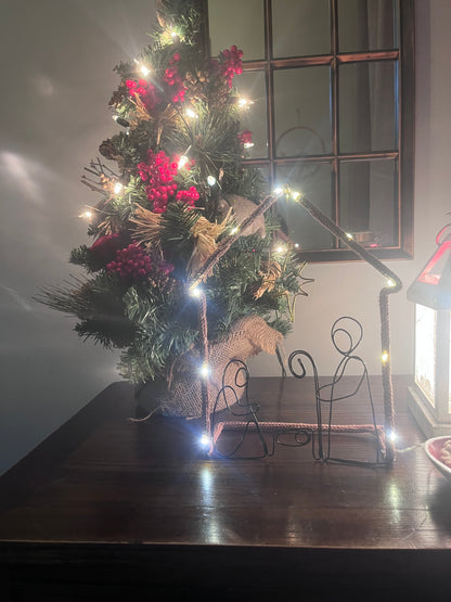 Starry Knit Nativity - Handmade Christmas Decor with Fairy Lights
