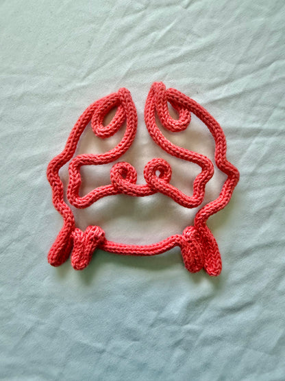 READY TO SHIP Knitted Wire Crab | Coastal Kids Room Decor | Under the Sea Wall Art