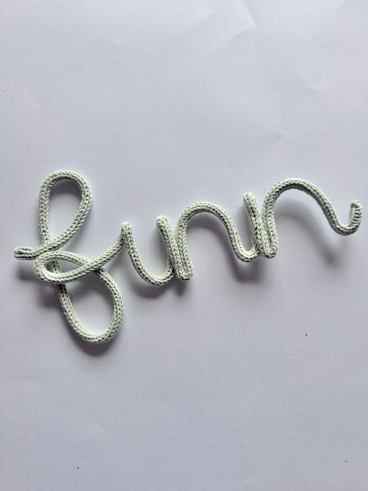 Ready to Ship FINN Knitted Wire Name Kids Room/ Nursery Wall Decor