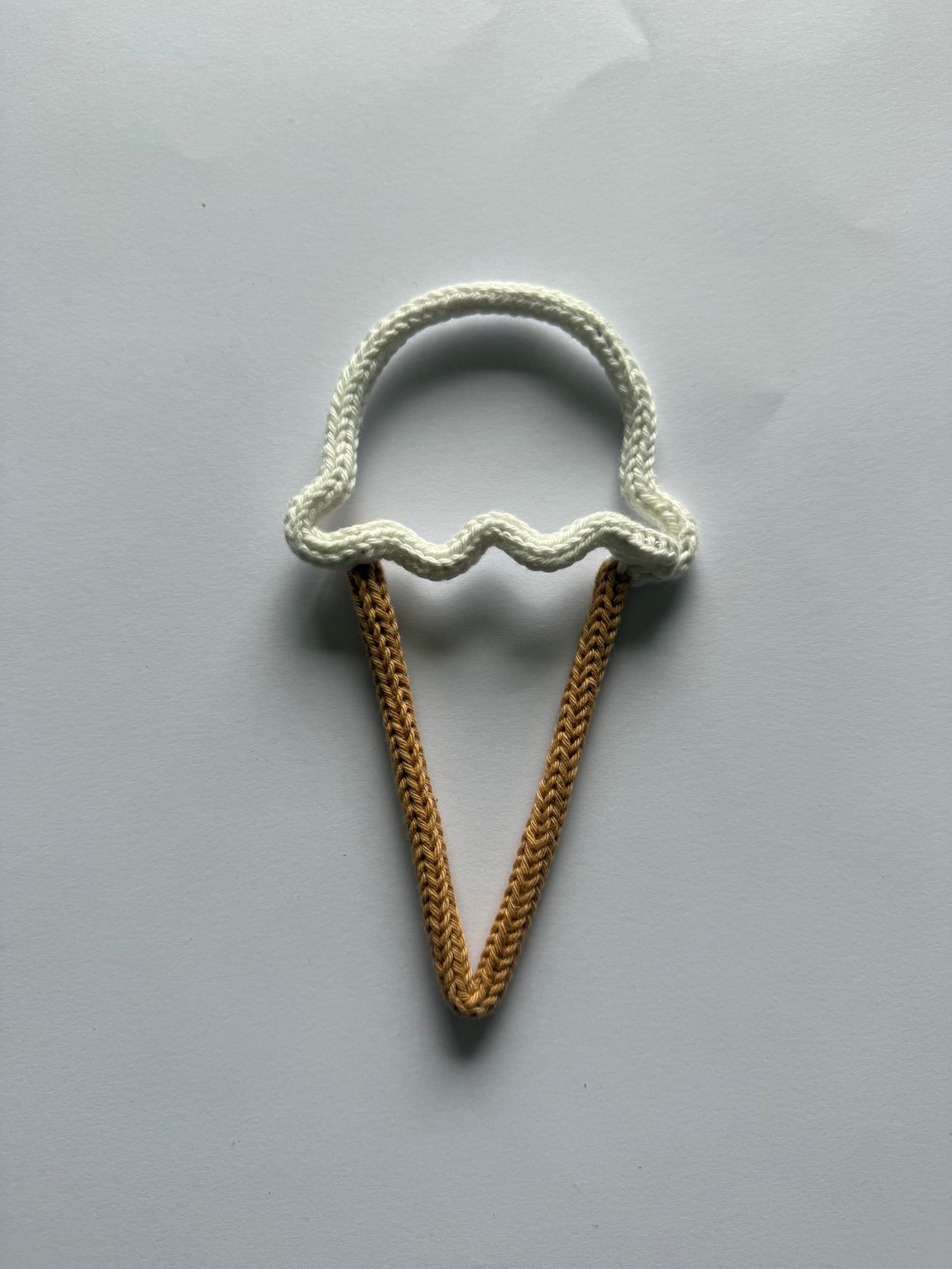 READY TO SHIP Handmade Ice Cream Custom Knitted Wire Art - Summer Theme Kid’s & Nursery Decor