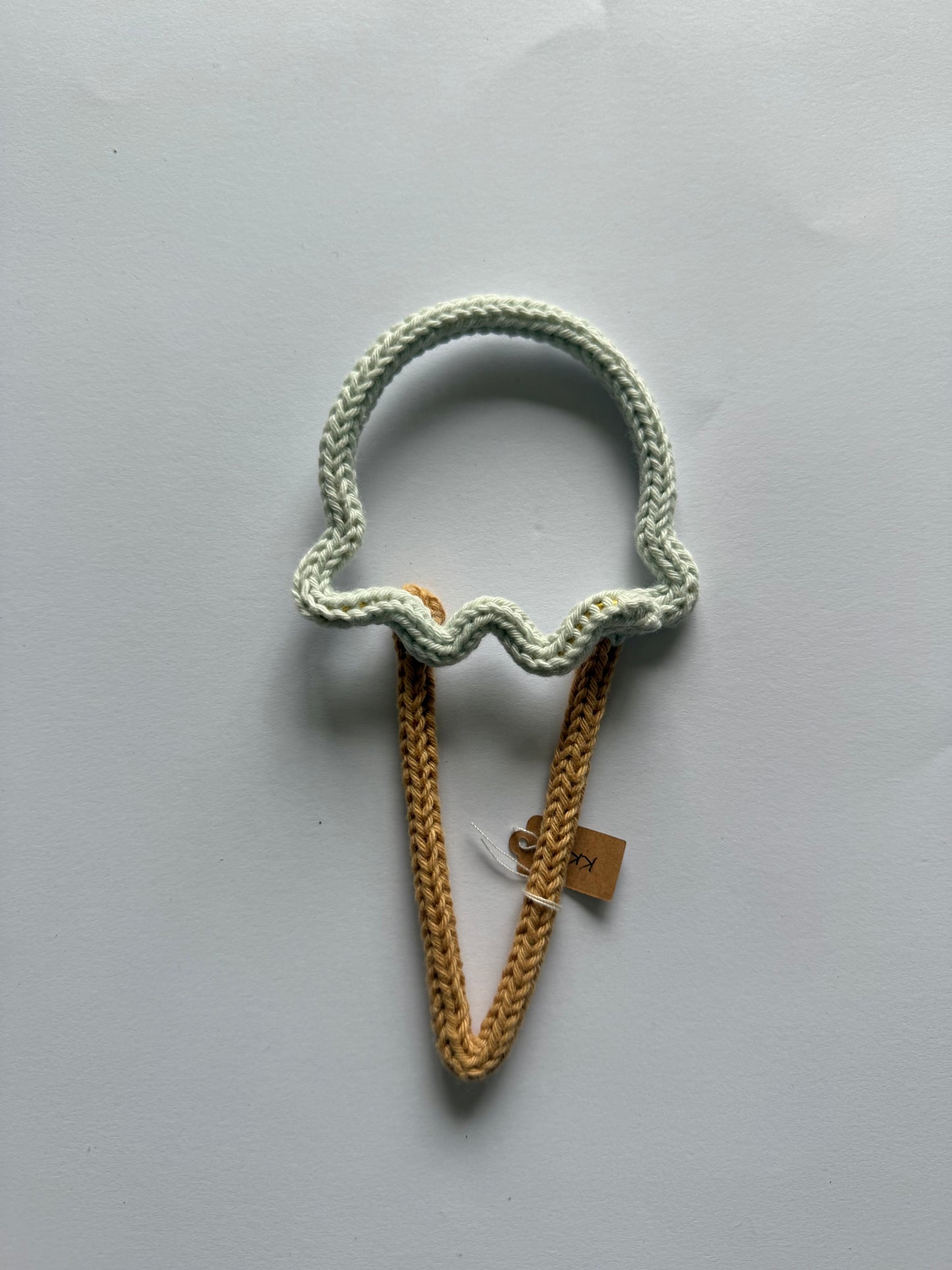 READY TO SHIP Handmade Ice Cream Custom Knitted Wire Art - Summer Theme Kid’s & Nursery Decor