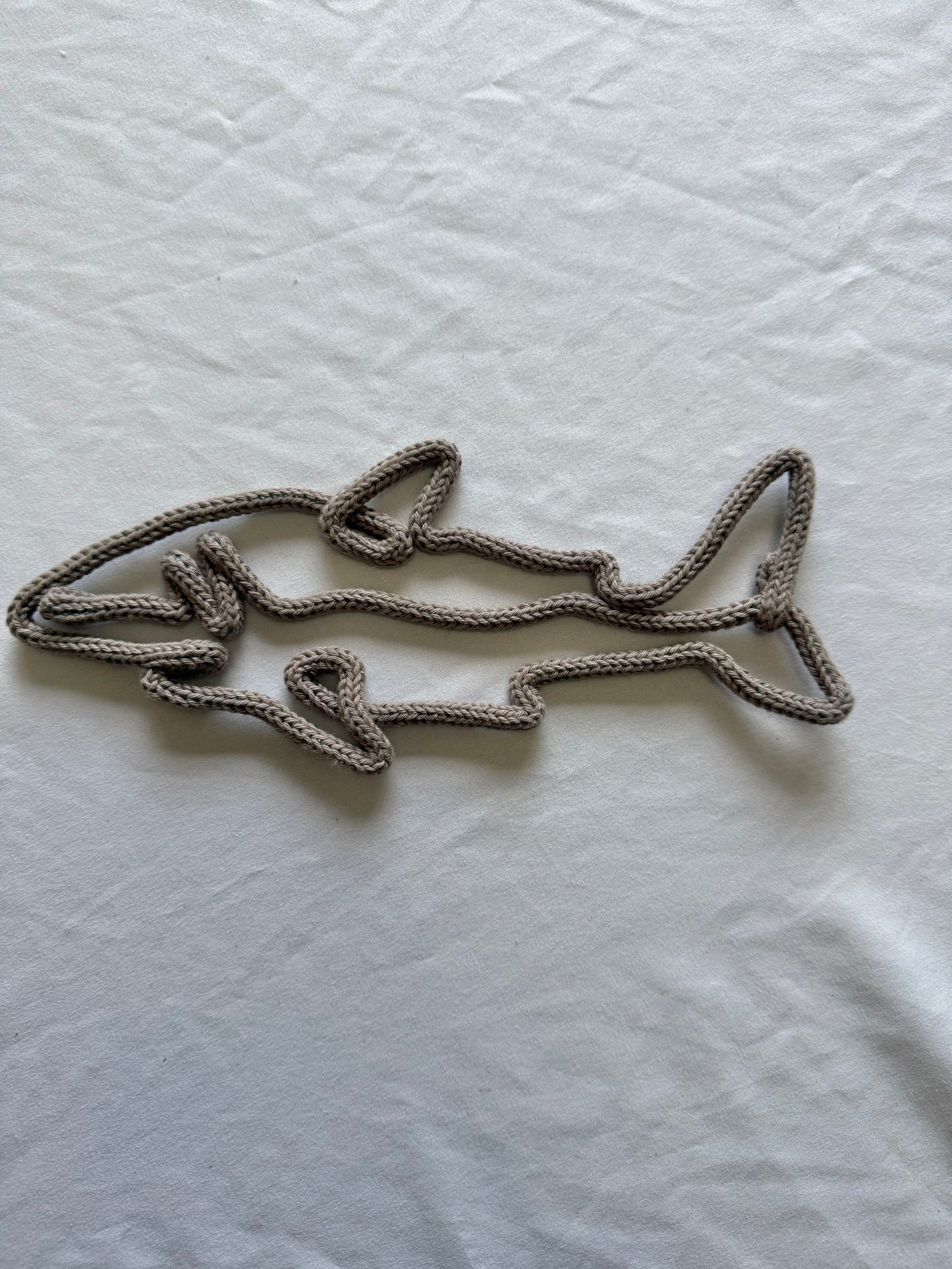 READY TO SHIP Knitted Wire Shark | Ocean Nursery Wall Decor | Handmade Sea Animal Art