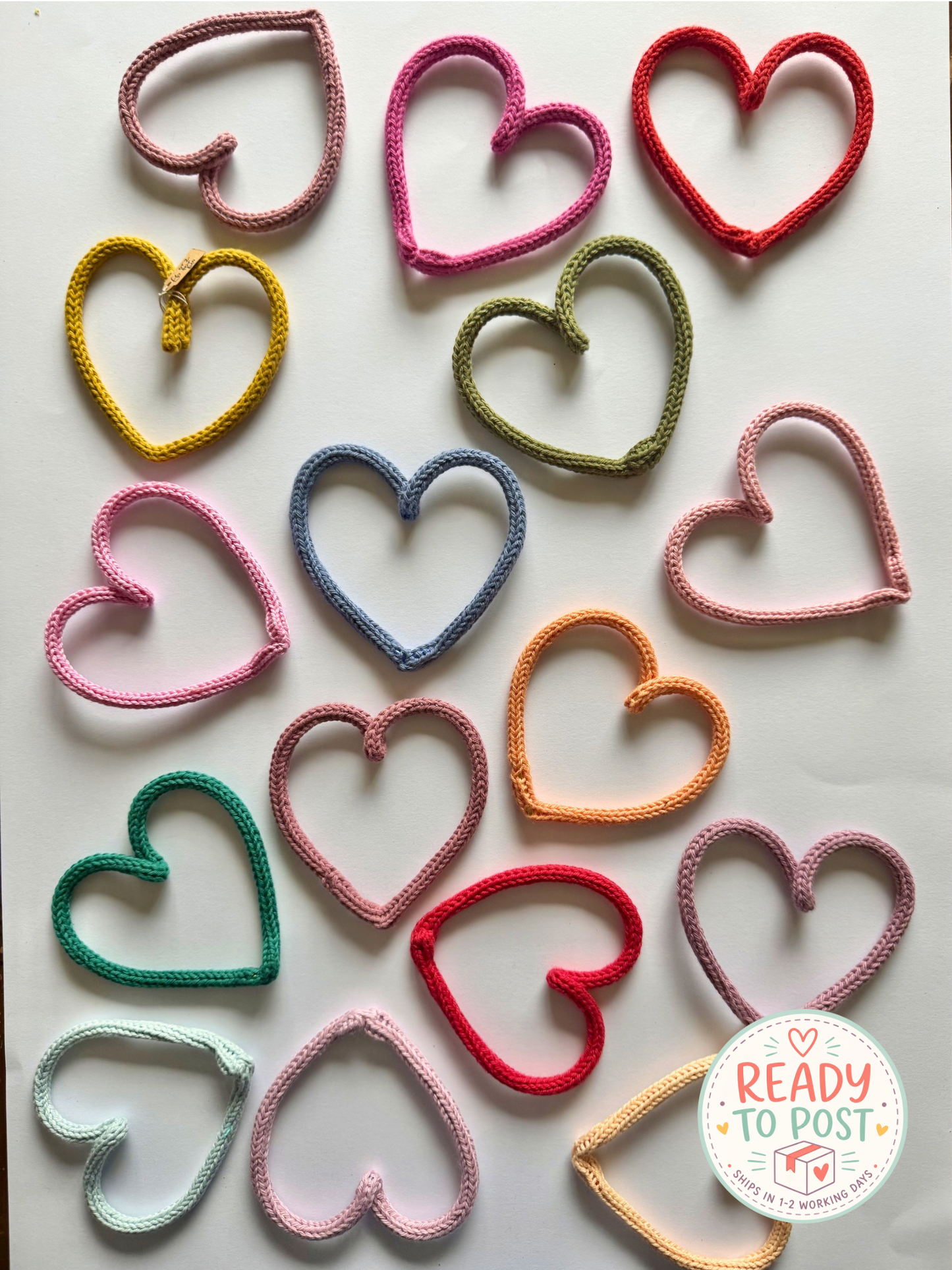 READY TO SHIP Handmade Personalised Heart Custom Knitted Wire Wall Art - Kids & Nursery Decor