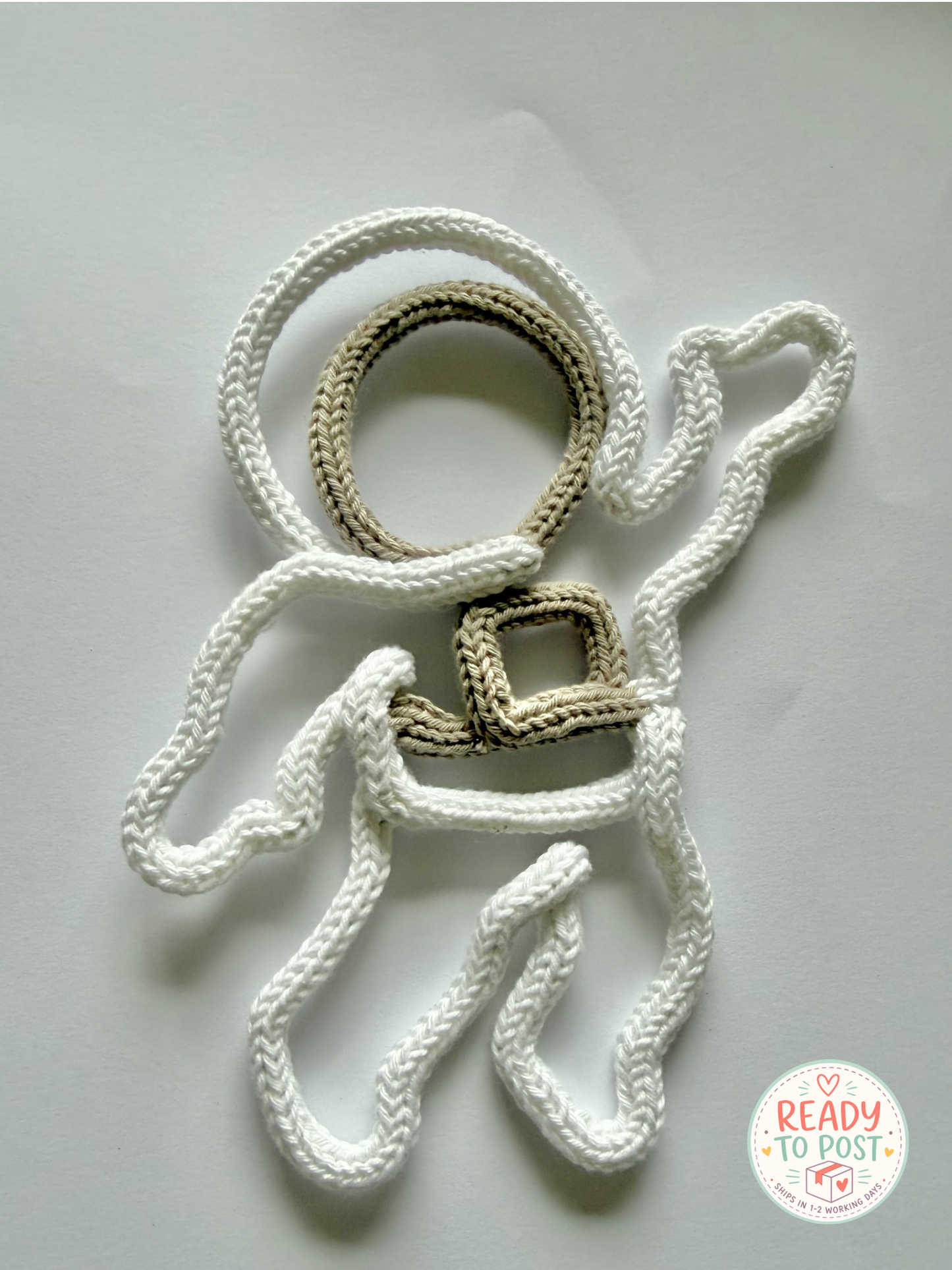 READY TO SHIP Handmade Knitted Wire Rocket Wall Art - Space Themed Decor for Kids