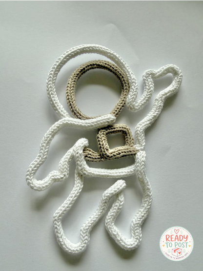 READY TO SHIP Handmade Knitted Wire Rocket Wall Art - Space Themed Decor for Kids