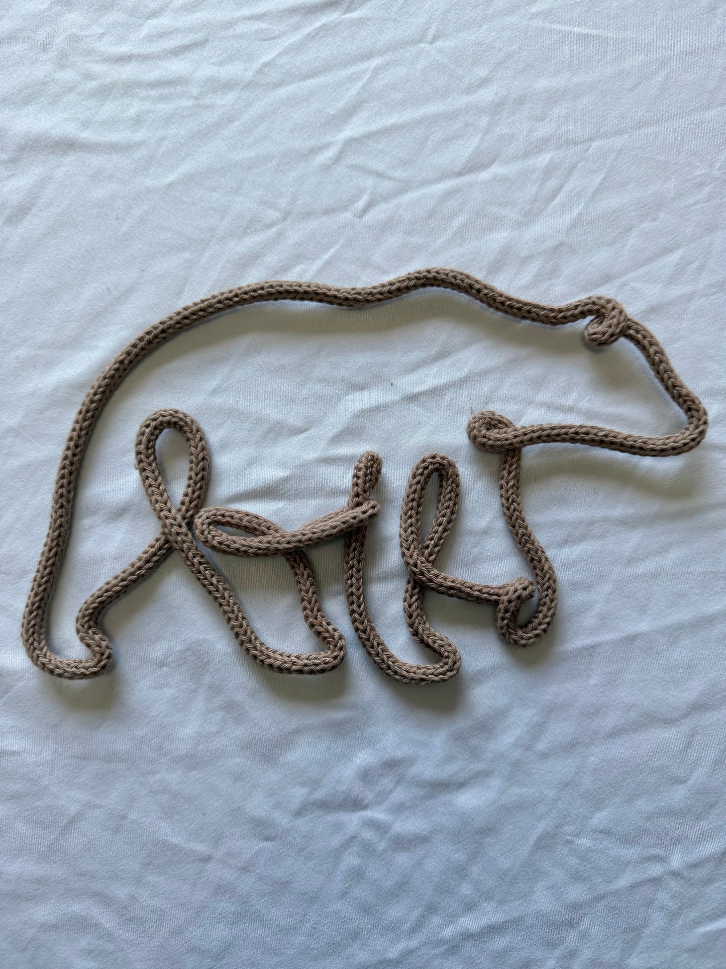 READY TO SHIP Handmade Knitted Wire Bear Wall Art - Safari and Woodland Nursery Decor
