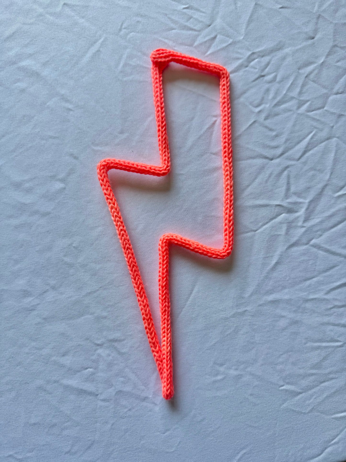 READY TO SHIP Knitted Wire Lightning Bolt – Handmade Wall Decor