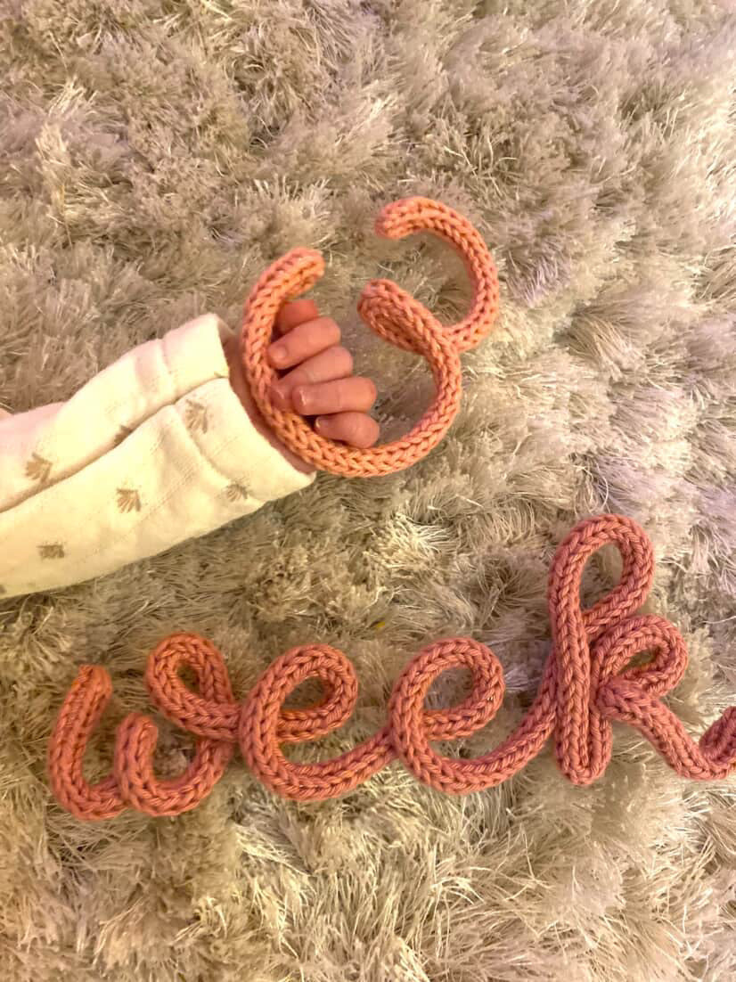 Handmade Knitted Wire Baby Milestone Set | Balloon & Numbers 1-12