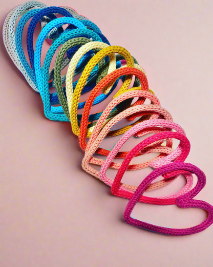 Handmade Personalised Heart Custom Knitted Wire Wall Art - Kids & Nursery Decor