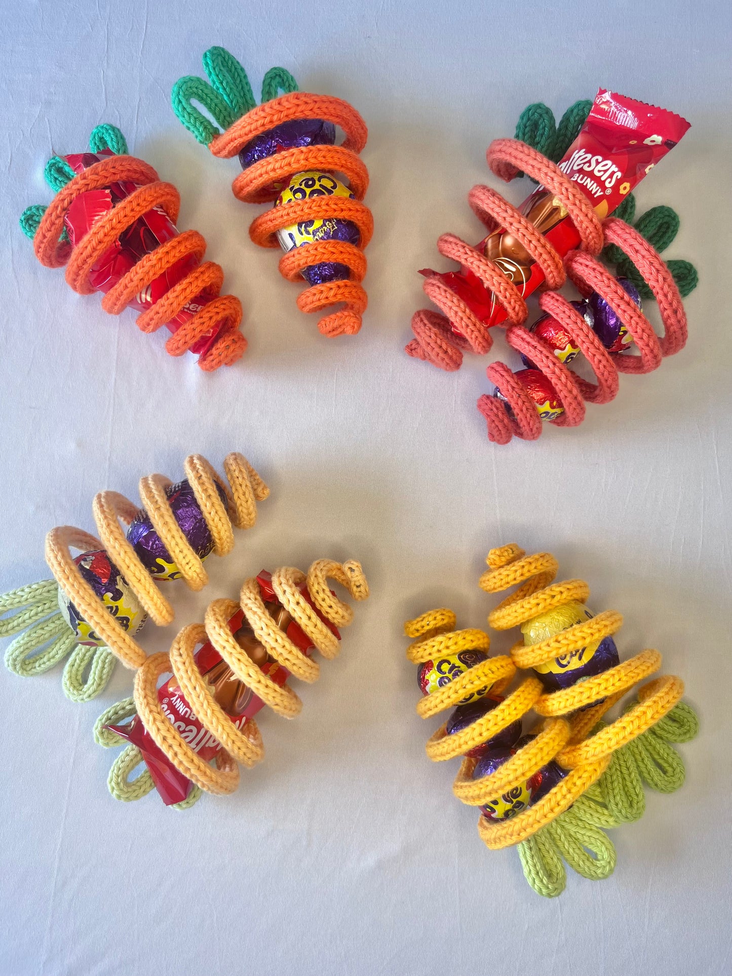 Handmade Knitted Wire Carrot – Easter Decoration & Creme Egg Holder