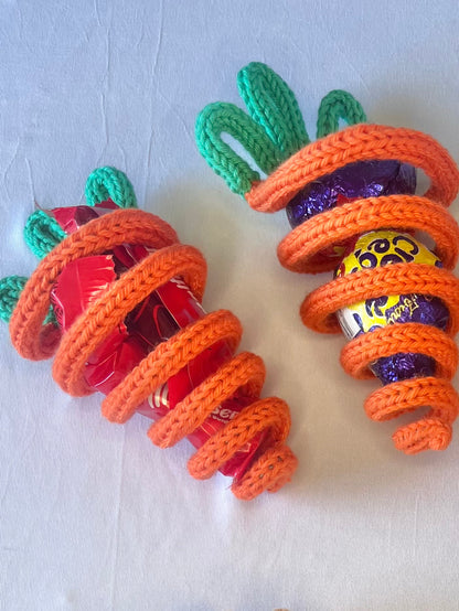 Handmade Knitted Wire Carrot – Easter Decoration & Creme Egg Holder