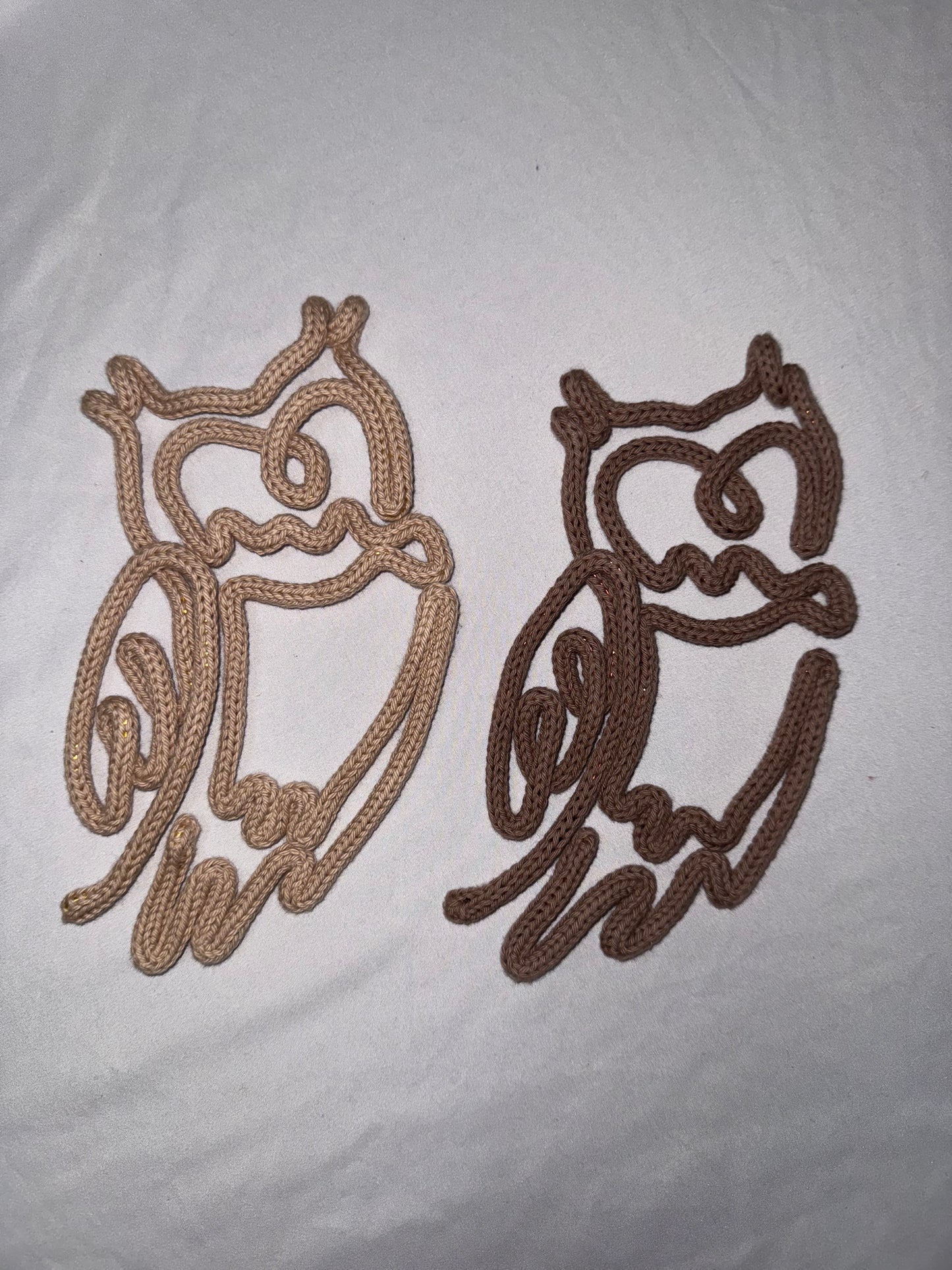 READY TO SHIP Handmade Owl Knitted Wire Wall Art - Woodland Theme Nursery Decor
