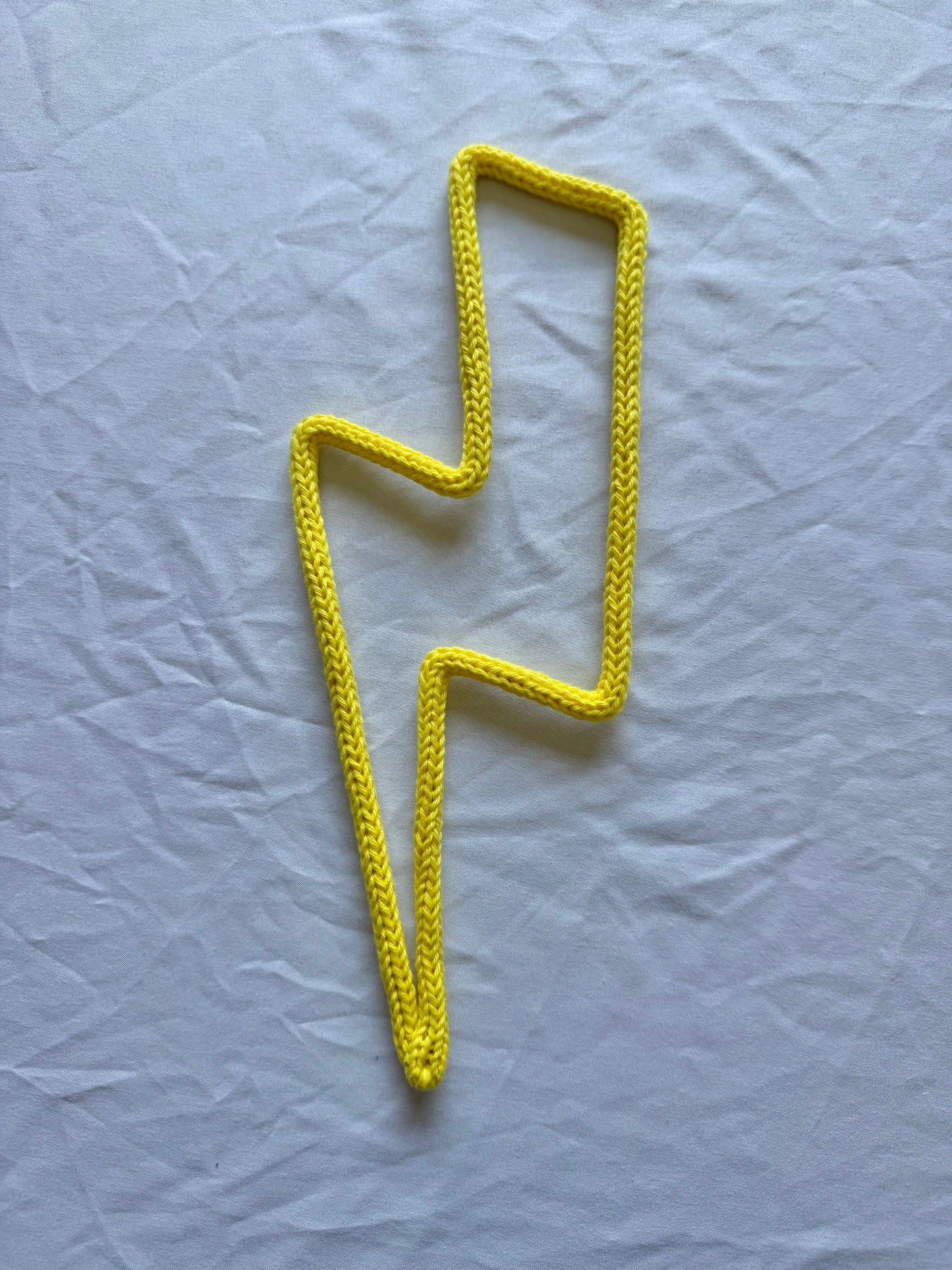 READY TO SHIP Knitted Wire Lightning Bolt – Handmade Wall Decor