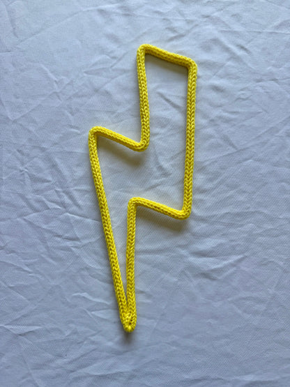 READY TO SHIP Knitted Wire Lightning Bolt – Handmade Wall Decor