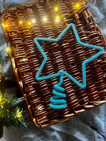 Star Knitted Wire Christmas Tree Topper