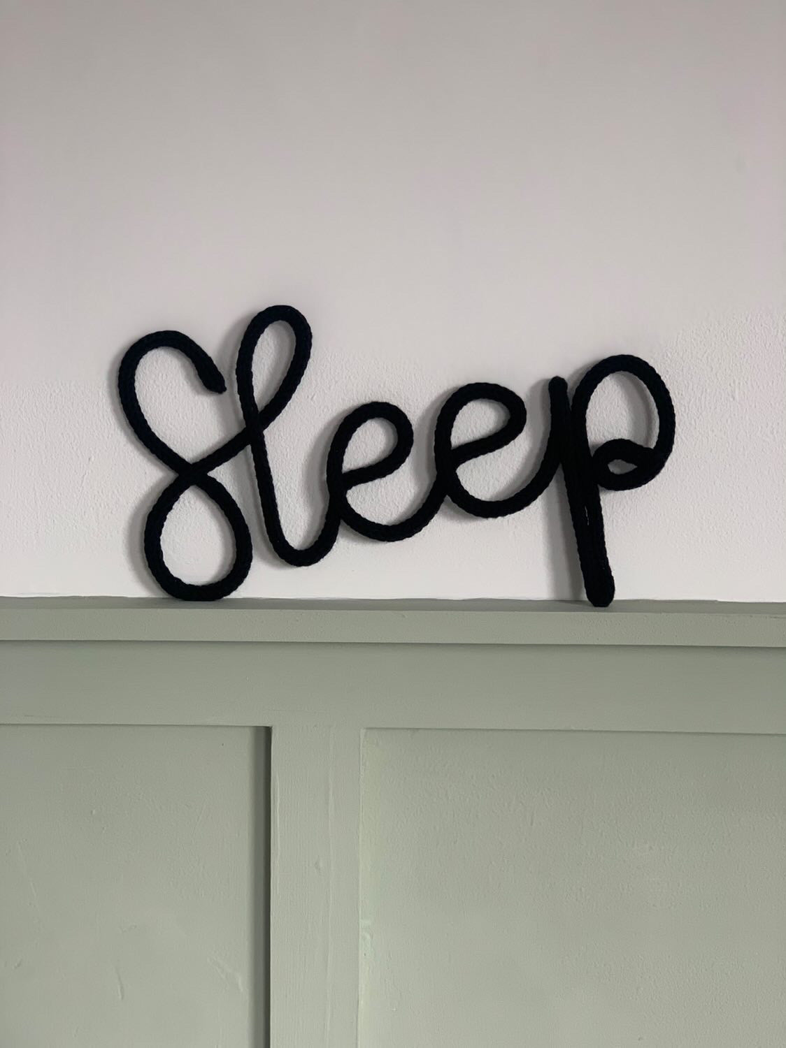Personalised Knitted Wire Name Sign – Custom Wire Words for Nursery or Home Decor