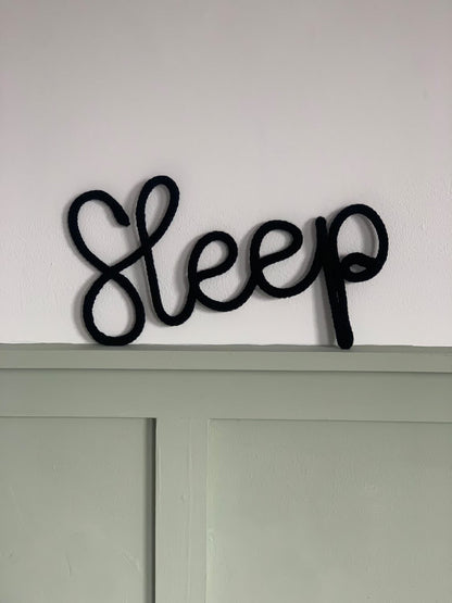 Personalised Knitted Wire Name Sign – Custom Wire Words for Nursery or Home Decor
