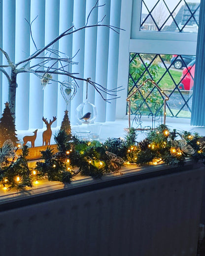 Starry Knit Nativity - Handmade Christmas Decor with Fairy Lights