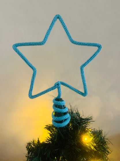 Star Knitted Wire Christmas Tree Topper