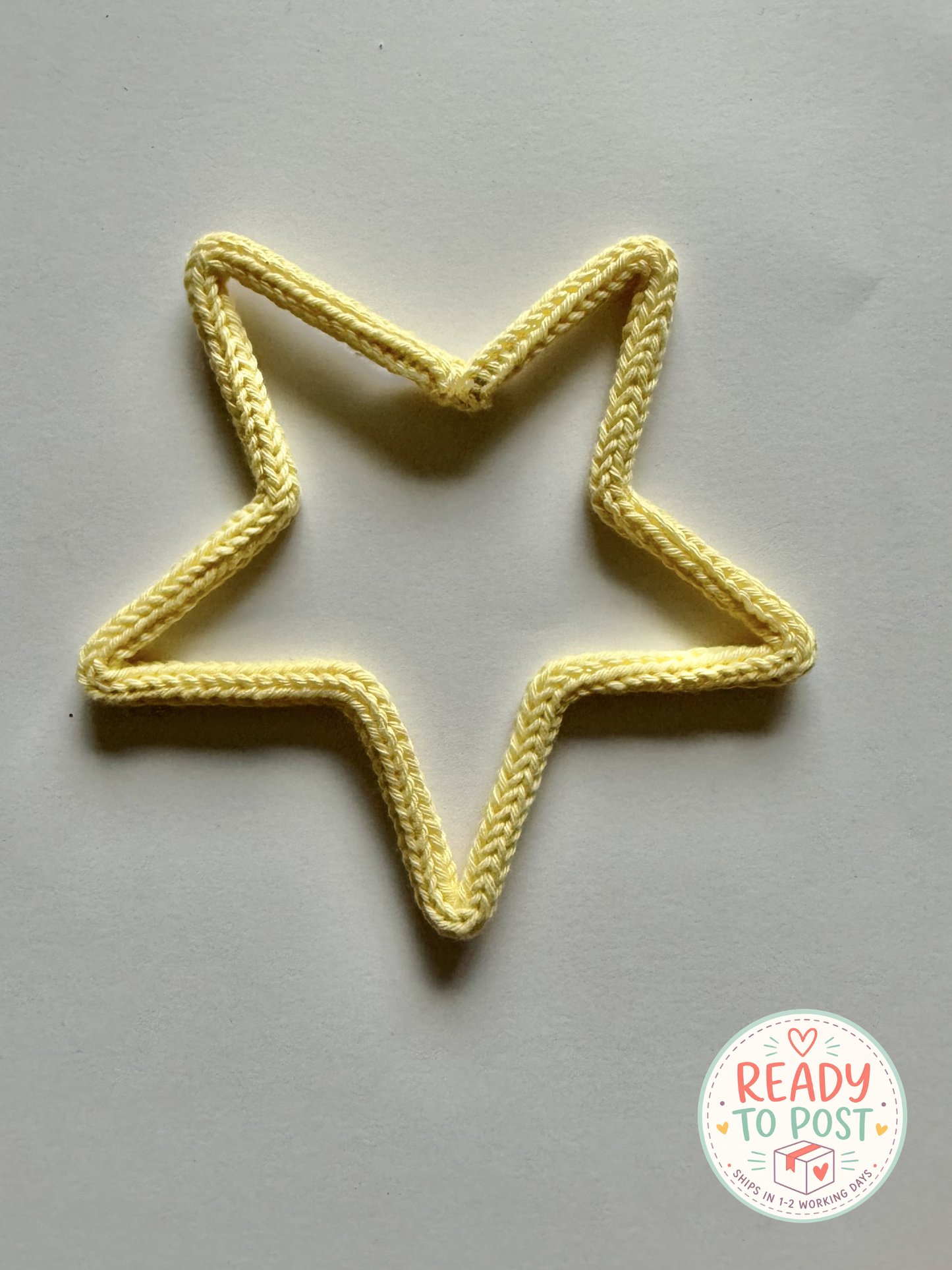 READY TO SHIP Small Knitted Wire Star Wall Art - kid & Nursery Decor