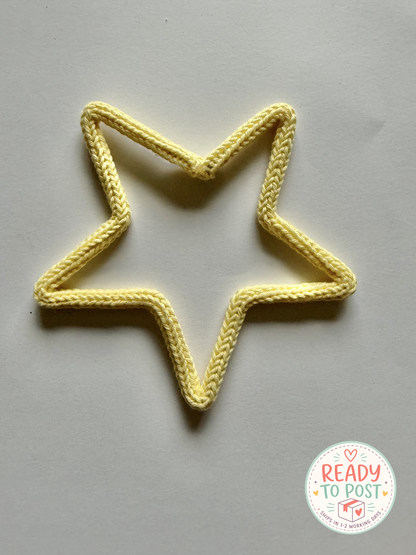 READY TO SHIP Small Knitted Wire Star Wall Art - kid & Nursery Decor