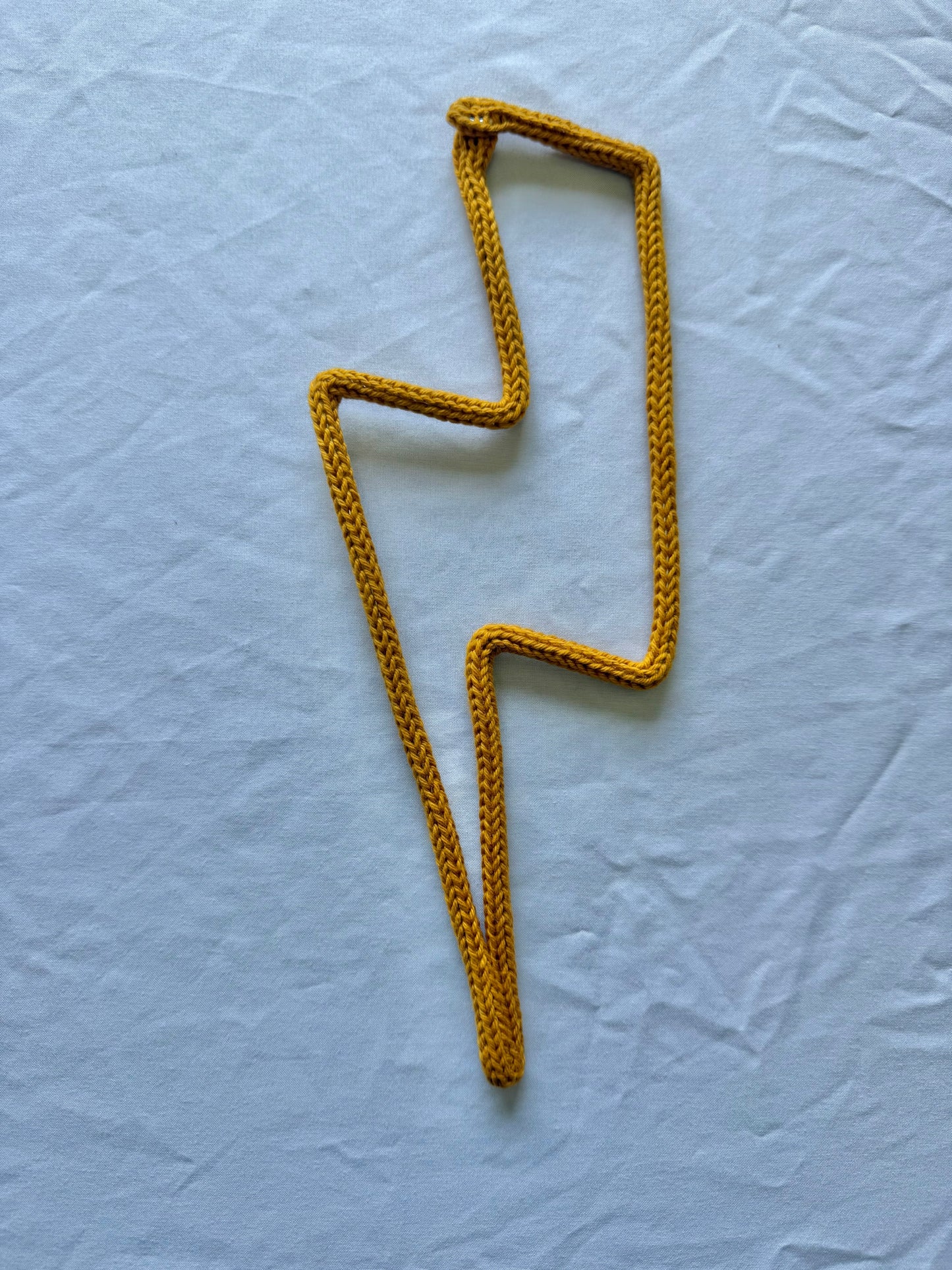 READY TO SHIP Knitted Wire Lightning Bolt – Handmade Wall Decor