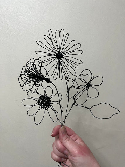 Birth Flowers - Handmade 3D Wire Personalised Floral Decorations