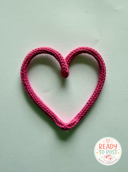 READY TO SHIP Handmade Personalised Heart Custom Knitted Wire Wall Art - Kids & Nursery Decor