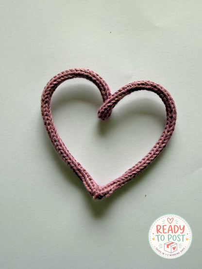 READY TO SHIP Handmade Personalised Heart Custom Knitted Wire Wall Art - Kids & Nursery Decor