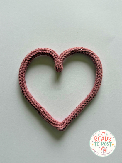 READY TO SHIP Handmade Personalised Heart Custom Knitted Wire Wall Art - Kids & Nursery Decor