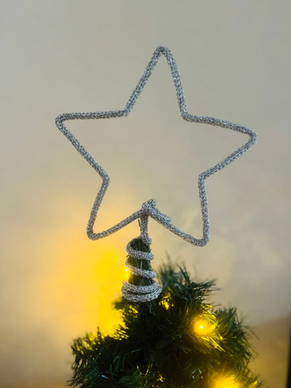 Star Knitted Wire Christmas Tree Topper