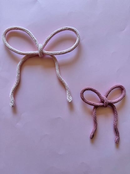 Classic Bow – Handmade Knitted Wire Decoration