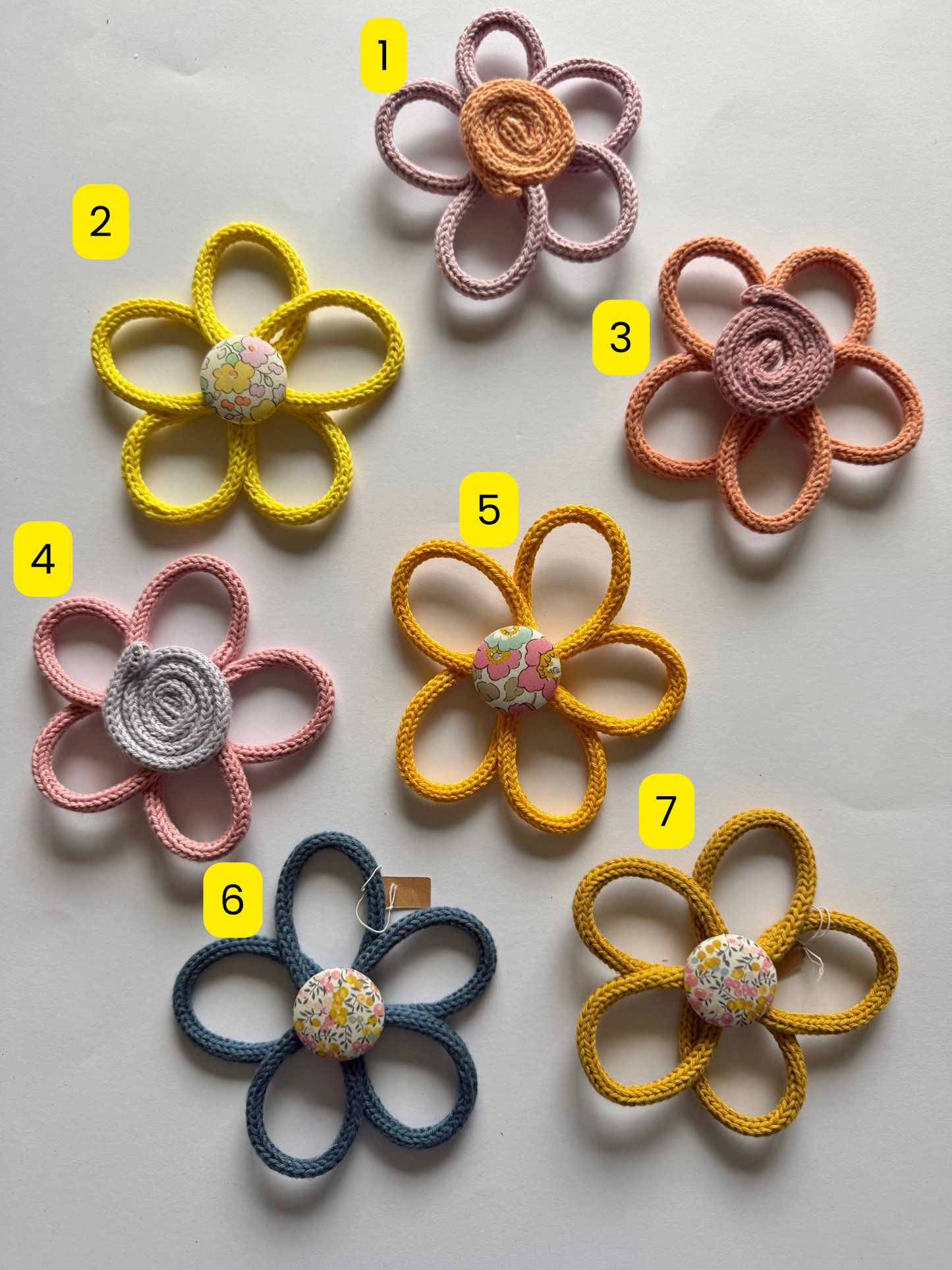 READY TO SHIP Flower Knitted Wire Wall Art
