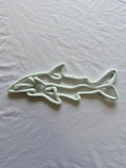 READY TO SHIP Knitted Wire Shark | Ocean Nursery Wall Decor | Handmade Sea Animal Art