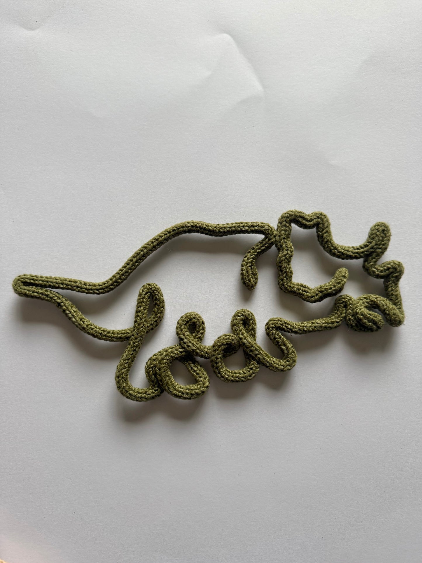 READY TO SHIP Handmade Dinosaur/Knitted Wire Wall Art - Dinosaur Theme Kid’s Decor