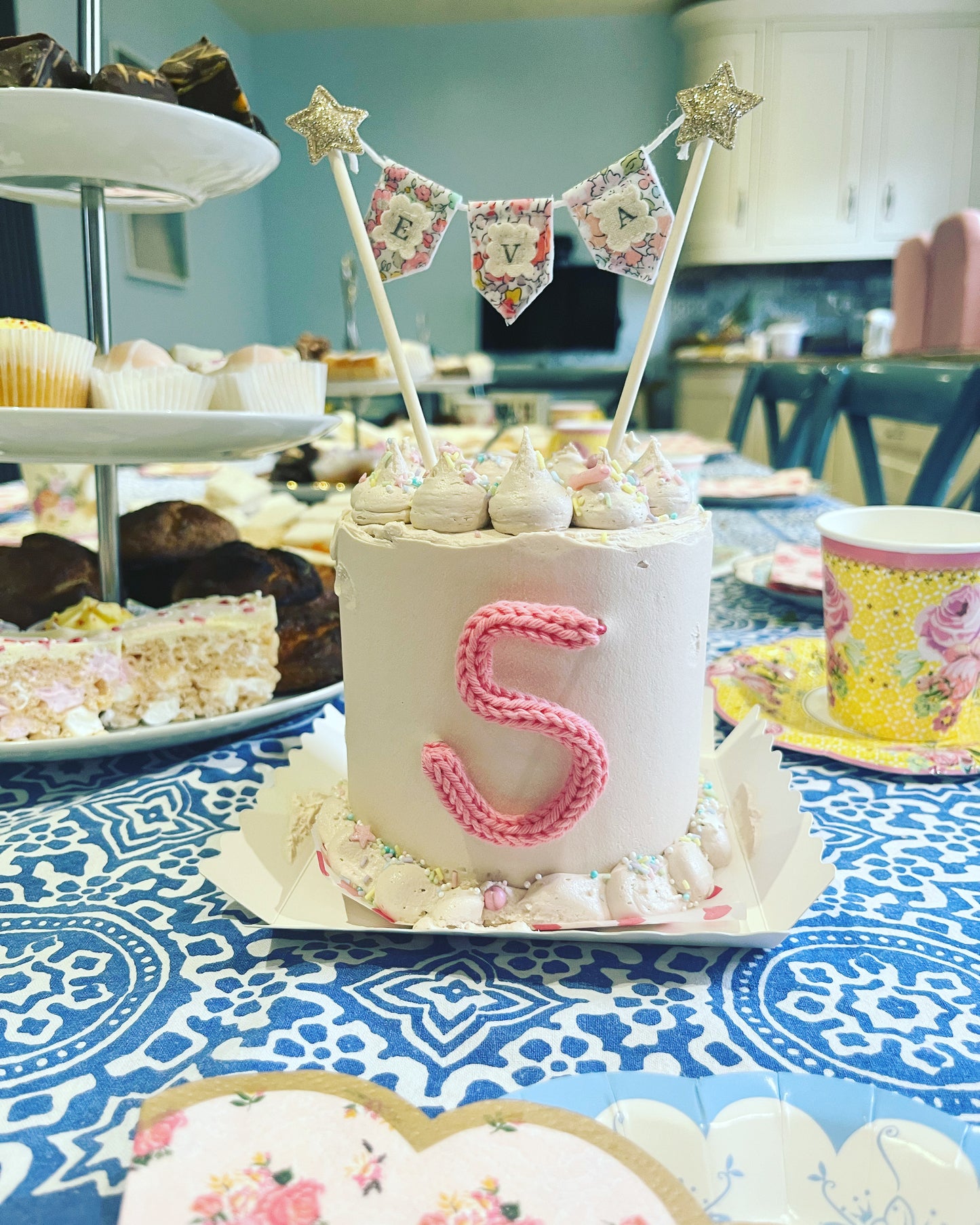 Handmade Knitted Wire Number Cake Topper - Unique Birthday Decor
