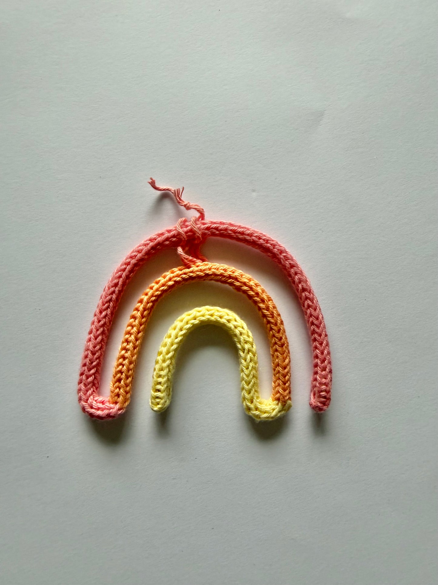 READY TO SHIP Handmade Rainbow Custom Knitted Wire Wall Art - Custom Nursery Decor