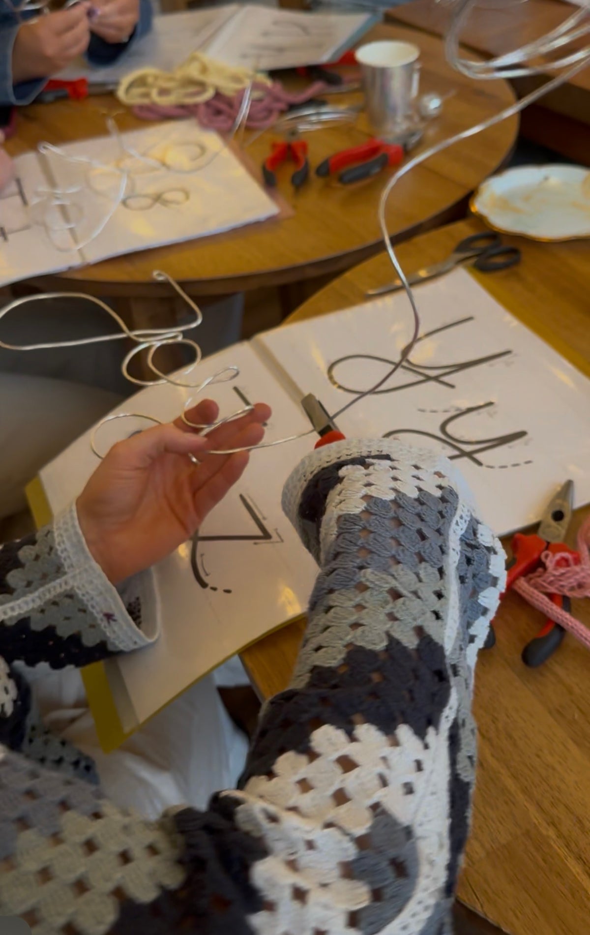 Knitted Wire Workshop Lisburn | Froth Coffee | Knit & Knot