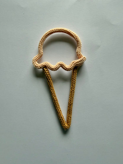 READY TO SHIP Handmade Ice Cream Custom Knitted Wire Art - Summer Theme Kid’s & Nursery Decor