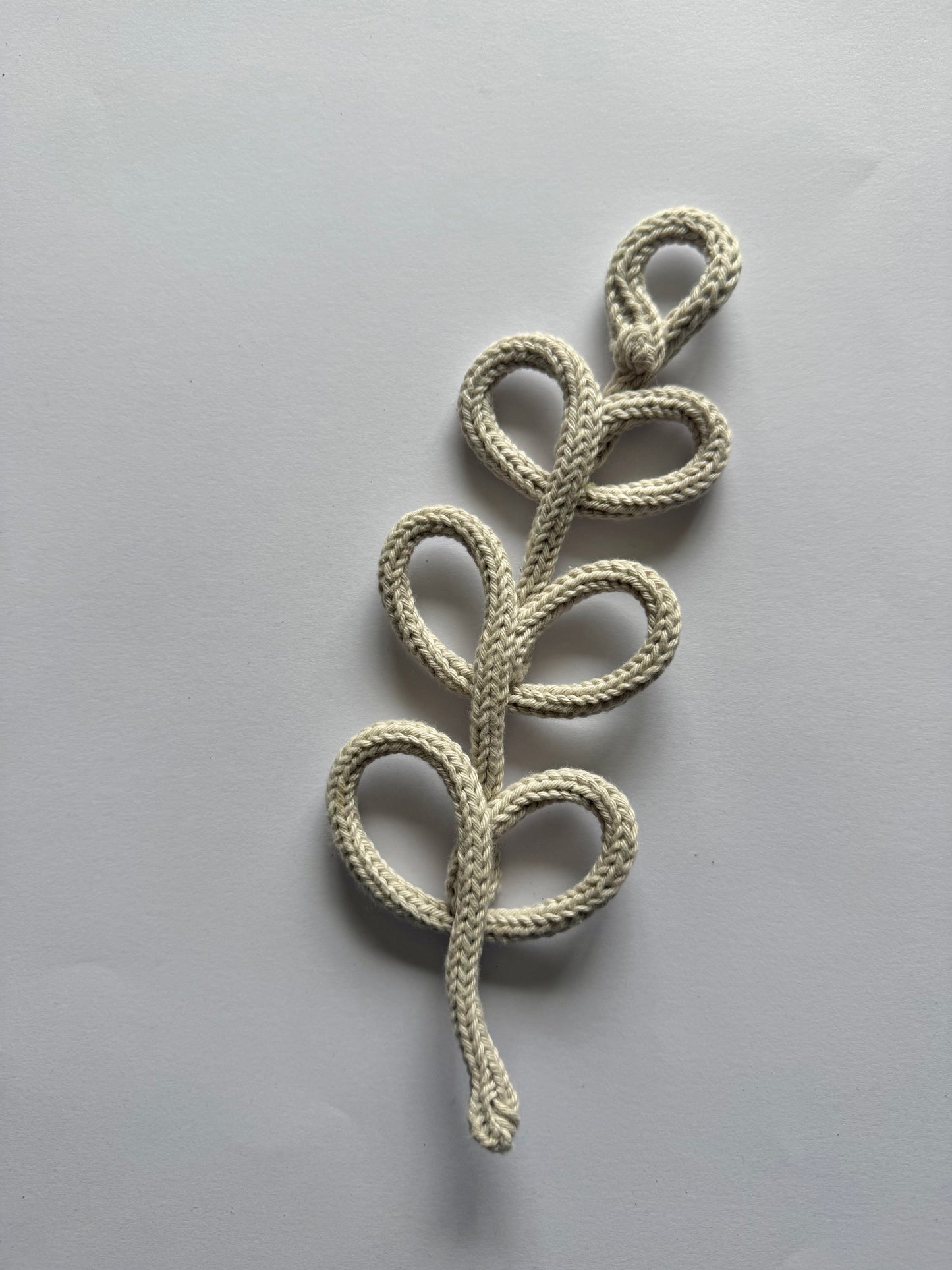 READY TO SHIP Branch of Leaves Handmade Knitted Wire wall decor