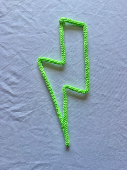 READY TO SHIP Knitted Wire Lightning Bolt – Handmade Wall Decor
